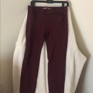 Maroon pixie pants